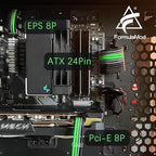 Formulamod Sleeve Extension Power Supply Cable Kit 18AWG ATX 24P+ EPS 8-P+PCI-E8-P with Combs for PSU to Motherboard/GPU Fm-NCK3 (Black Grey Green) - Image 2
