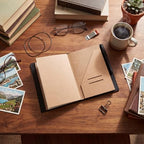 Eaasty Leather A5 Travelers Journal Notebook Cover, Black - Image 4