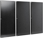 VIVO Steel Wall Mounted 48 x 32 inch Pegboard (3 Panels), Office Accessory Organizer, Horizontal or Vertical Magnetic Peg Board, Black, PP-WM48B by VIVO