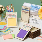 MixTeach 72 Pcs Teacher Appreciation Gifts Wooden Sticky Notes Pads Holder with Sticky Notes OPP Bags Inspirational Back to School Thank You Gifts Sticky Note Organizer for Teacher Coworker Employee - Image 4