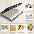 Golden State Art, Clamshell Archival Folio Storage Box 16x20, Gray - Image 6