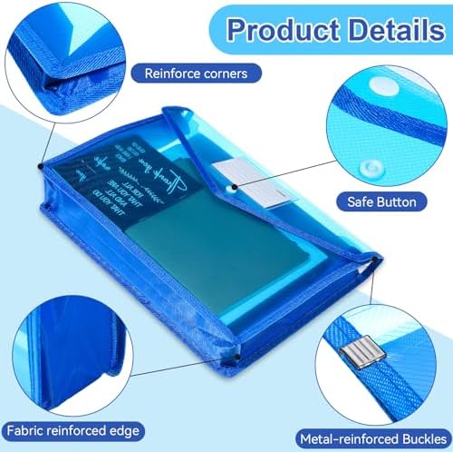 Zhanmai 18 Pcs Plastic Expanding File Folder for A4/b4 Size Documents - Image 3