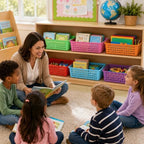 12 Pack Turn‑In Paper Trays for Classroom, Rainbow - Image 5