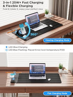 2nd Gen Wireless Charging Desk Mat,3-in-1 Foldable Phone Holder Mouse Pad - Image 6