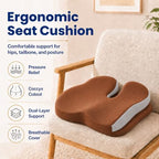 Memory Foam Ergonomic Seat Cushion for Office Chairs Pain Relief - Image 2
