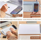 Garood Desktop Whiteboard with Wireless Charger Adapter Included Desk Buddy Charging Desktop Whiteboard Keyboard Glassboard Dry Erase Board Dry Erase Accessories 15.8X7X2 inches - Image 3