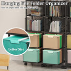 Sbanmao 4 Drawer Rolling File Cabinet, Mobile Filing Cart with Wheels Black - Image 4