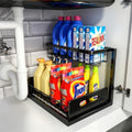 REALINN Under Sink Organizer, L-Shaped Pull Out Cabinet Organizer, Kitchen by REALINN