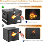 ENGPOW Fireproof Document Box with Locks and Accordion File Folder,Black - Image 6