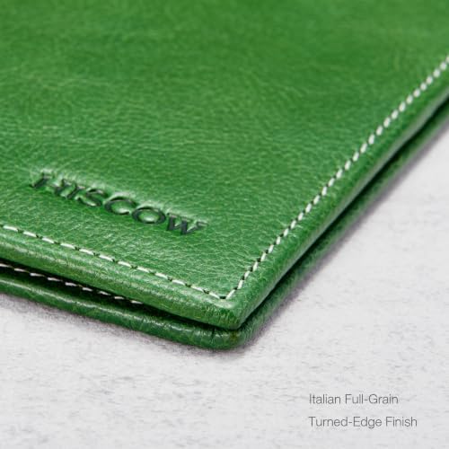 HISCOW Slim Leather Junior Padfolio, 5x8 Notepad Cover, Veg-Tanned Bosco - Image 5