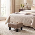 Joveco Small Ottoman Foot Stool,15" Square Upholstered Foot Rest with Legs - Image 7