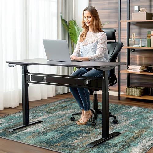 36"x60" Office Chair Mat for Hardwood Floor, Non-Slip Washable Teal Blue - Image 2