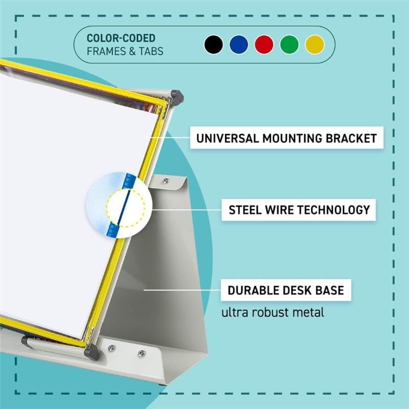 Tarifold Desktop Reference Display System, 10 Pockets, Expandable, Yellow - Image 3