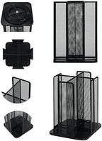 Annova Paper/Plastic Cup and Lid Holder Plastic Storage Organizer, 360°Rotating Coffee Mup Dispenser with 4 Compartments, Multifunctional Storage Rack for Home, Office, Bar, Coffee Shop (Black) - Image 3