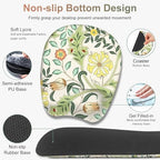 4 in 1 Large Mouse Pad, Keyboard Wrist Rest Set, Ergonomic Mouse Pad with Wrist Support, Desk Mat with Stitched Edges Extended Desk Pad Waterproof Desk Mat for Home Office Game I Green Flower Plants - Image 4