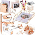 Yaomiao 13 Pcs Desk Accessories Set Organizer Office Supplies, Rose Gold by Yaomiao