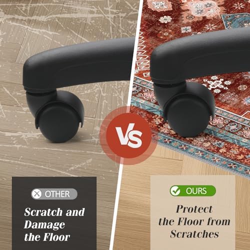 Office Chair Mat for Hardwood Floor & Tile Floor,36"X 48"-Brown Red - Image 4