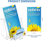 xydstay 4x9 Acrylic Brochure Holder with Business Card Holder, 4 Pack - Image 2