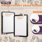 Outus 10 Pcs Dry Erase Mini White Boards Bulk 8.5 x 11'' Small Magnetic Whiteboard Double Sided Colored Writing Boards for Kids Students Locker Fridge(Black) - Image 5