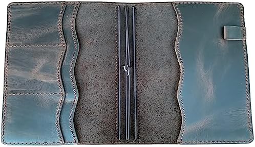 Travelers Notebook Cover with Inner Pockets, Card Slots and Pen Holder, B6 Size, Dark Brown - Image 2