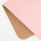 Ruby Lil Natural Cork & Leather Desk Writing Mat, Dual Use Desk Matt for Desktop,Multifunctional Office Desk Pad, PU Leather Mouse Pad,Pink,35"x 18" by RubyLil