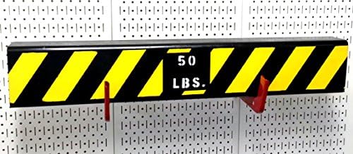 Wall Control Heavy Duty Pegboard Hook Slotted Hook Pair - Red (10-HD-012 R) - Image 4
