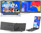 KEFEYA Laptop Screen Extender 14", FHD 1080P IPS Laptop Monitor Extender, Portable Monitor for Laptops 13-17" with USB-C/HDMI Port, Plug n Play for Windows/Mac/Android/Switch/PS5 by KEFEYA