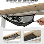 Acrolix 48x24 Electric Standing Desk with Cable Net, Oak - Image 5