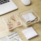 3Pcs Sticky Notes Memo Pad Holder Dispenser Rose Gold with Acrylic Clear Desk Supplies Organizer Accessories Office Notepad Holder(Rose gold) - Image 4