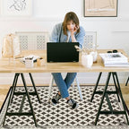 Office Chair Mat for Hardwood Floor, 60"x45" Easy Glide Computer Desk Mat Protector for Rolling Chair Under Desk Rug Nonslip Backing, Machine Wash, (Modern) - Image 2