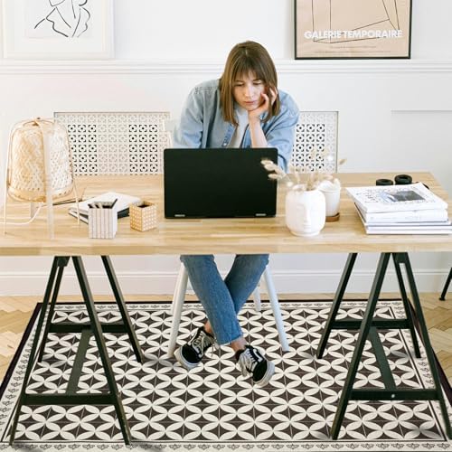 Office Chair Mat for Hardwood Floor, 72"x48" Easy Glide Computer Desk Mat Protector for Rolling Chair Under Desk Rug Nonslip Backing, Machine Wash, (Modern) - Image 2