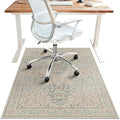 36"x60" Office Chair Mat for Hardwood Floor, Non-Slip Washable Beige Pink by BESBLEE