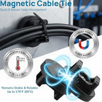 225-Pc Magnetic Cable Ties Set,Magnetic Zip Tie Mounts & Cable Ties - Image 2