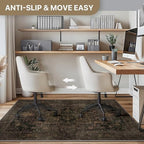 48"x60" Office Chair Mat for Hardwood Floor, Non-Slip Charcoal Brown - Image 5