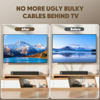 in Wall Cable Management Kit with Brush Wall Plate TV Cable Hider Wall Kit-UL Listed, 9.8FT Cord, Recessed AC Outlets Box with USB+USBC Port for Wall-Mounted TV and Home Theater - Image 3