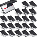 Yexiya 20 Pieces PU Leather Business Card Holder with Magnetic Closure Stainless Steel Slim Wallet Case for ID Credit Card Women Men(Black) by Yexiya