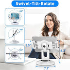 AboveTEK Retail Kiosk iPad Stand, 360° Rotating Commercial POS Tablet Stand, Fits 6"-13" (Screens) iPad mini Pro-Business Swivel Tablet Holder, for Store Office Reception Kitchen Desktop (White) - Image 4