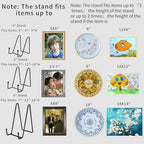 Birity 32 pcs 4.5in Plate Stands for Display,Metal Plate Holders Display Stands Can Be Used for Picture Stand,Book Stands for Display,Plate Display Stands,Easel,Photo Frame Stands,Desktop Stand - Image 6