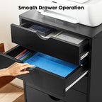 OLIXIS 7 Drawer File Cabinet on Wheels, Printer Stand - Image 5