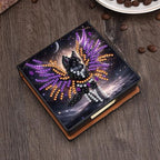 Diamond Art Painting Note Box, 4pcs Wolf and Owl PU Gem Art Storage Container with 640 Sheets, Relaxing DIY Craft Kit for Home Office Organization Birthday Anniversary - Image 4