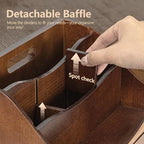 Rebee Vision Mail Organizer for Desk with 4-Slot for Home & Office, Brown - Image 6