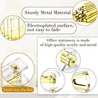 Yaomiao 13 Pcs Desk Accessories Set Organizer Office Supplies, Gold - Image 3