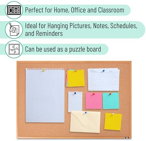 Mr. Pen- Cork Board, 24”x36”, Bulletin Board, Cork Bulletin Board - Image 5