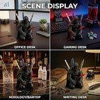 Warrior Pen Holder for Desk, Fallen Hero Pencil Holder, Black Resin - Image 6