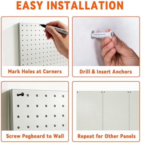 Ultrawall Metal Pegboard Panels, Pegboard Wall Organizer for Garage - Image 5