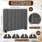 4 Pack Desk Privacy Panels Freestanding Cubicle Divider Board - Image 2