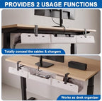 Chumia Under Desk Cable Management Tray No Drill, Beige, 48 Inch - Image 6
