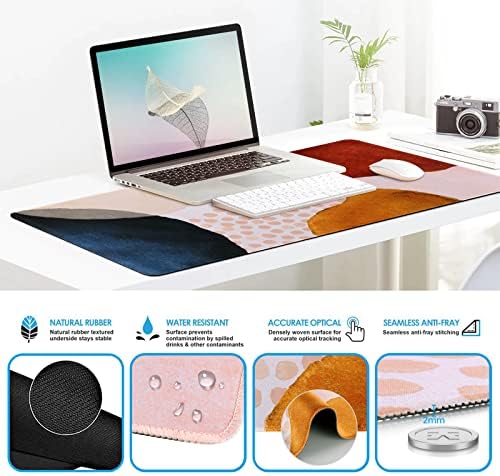 iCasso Table Mat for Workspace, Color Block 35.4"x15.7" Keyboard Mat - Image 6