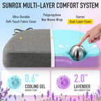 SUNROX Cooling Gel Memory Foam Chair Cushions, 2.6" Thick U-Shaped Dual-Layer Comfort Dining Chair Pads, Non Slip Seat Cushion with Ties for Indoor Kitchen Office 17"x16" Set of 8, Taupe - Image 2