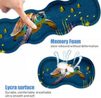 Ergonomic Keyboard Wrist Rest and Mouse Pad Wrist Rest Set, Large XXL Gaming Mousepad 31.5"x 11.8", Memory Foam, Easy Typing Pain Relief, Multifunctional Desk Mat for Office & Home, Sea Turtle - Image 4